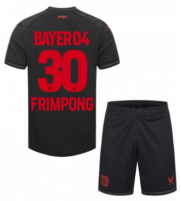 Bayer Leverkusen Jeremie Frimpong #30 Hemmakläder Barn 2023-24 Kortärmad (+ Korta byxor)